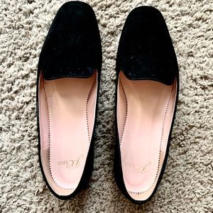 J. Crew Suede Smoking Slipper (Black)